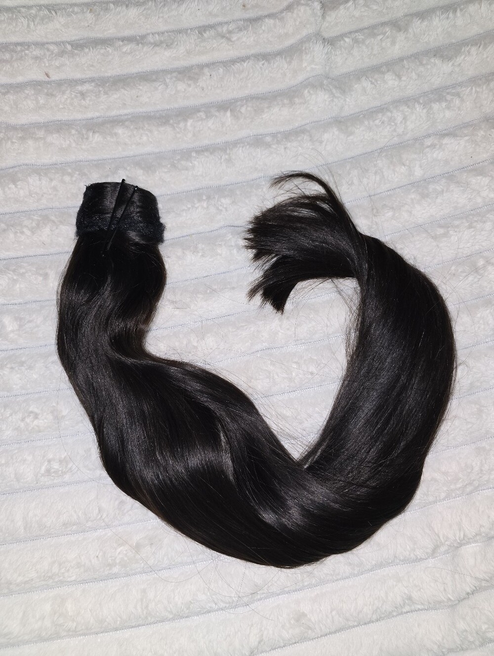 Natural Black Clip-In Ponytail Extension - Smooth Straight